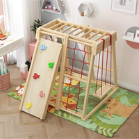 Structure d'escalade Montessori pour enfants avec toboggan, style moderne, pour grimpeurs