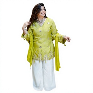 WOMEN'S PURE VISCOSE SILK KURTA SET'S WITH DUPPATA KAVITA 2 <b>TOP</b> FABRIC PURE VISCOSE SILK - Product Image 1