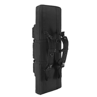 Étui à double pistolet tactique 28 "-52" Sac à pistolet rembourré pour la chasse/tir, transport étanche de pistolet long avec sangles MOLLE