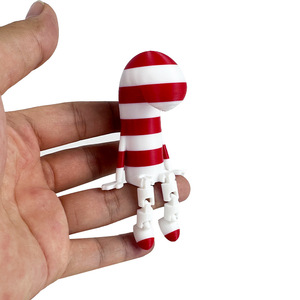 Statuetta di Babbo Natale 6,5 cm, Decorazione Natalizia in Plastica, Modellino Regalo - Product Image 3