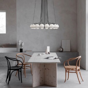 Multi Sphere Combination Chandelier Round Black E27 LED Adjustable Height For Living Room Dining Room Bedroom Nordic Art Style - Product Image 3