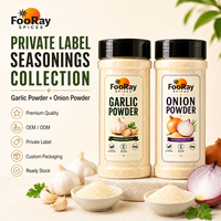 Poudre d'ail et d'oignon en duo, prête à la vente au détail, étiquette personnalisée, 110g, en bouteille, assaisonnement en poudre pour supermarchés et ventes en ligne