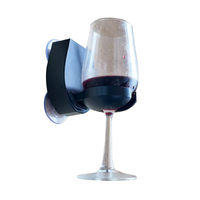 Support de verre à vin sans fil V5.3 à ventouse puissante pour douche, téléphone portable et ordinateur, étanche IPX4