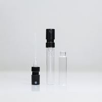 Flacon de parfum transparent de 2 ml, mini atomiseur de parfum, flacons de parfum en verre vides avec impression sérigraphique