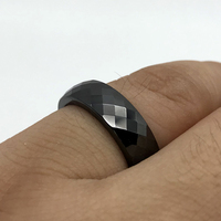 Bague Intelligente NFC Personnalisable Plaqué Or Rose, Céramique 6mm de Largeur, Design Zircon Taillé, Étanche, Bijou de Fiançailles et de Mariage, Cadeau