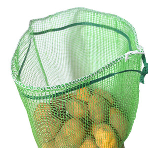 Sac en filet tubulaire tissé ventilé en PP, 50 kg 50 lb, rouge, orange, vert, vide, avec logo, pour oignons et pommes de terre - Product Image 2