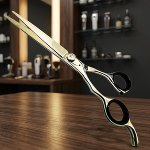 ASAP Stainless Steel 4Cr13 Hair Cutting <b>Scissors</b> Salon Barber Use <b>Left</b> <b>Handed</b> Long Handle Adjustable Tension Screw - Product Image 2