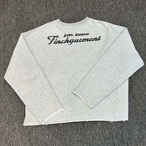T-shirt da uomo Finch Garment 100% cotone con orlo grezzo, manica lunga, taglio corto, bordo non rifinito, tinta unita, casual, tuta sportiva, prodotto dal produttore - Product Image 3