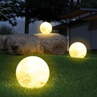 Lampe Solaire Extérieure Lune Étanche Jardin Aménagement Lampadaire pour Pelouse Cour Terrasse Vue Lustre Style