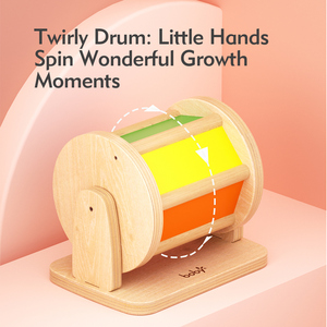 <span class=keywords><strong>Jouets</strong></span> sensoriels Montessori en bois pour bébés de 6 à 12 <span class=keywords><strong>mois</strong></span>, jouet éducatif, boîte à tambour tournante - Product Image 3