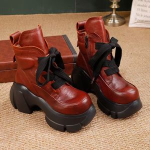 The Top Layer of Cowhide Women's <b>Boots</b>, Thick-soled, Short-height, L, Single <b>Boots</b>, Leisure Fashion, Martin <b>Boots</b> - Product Image 6