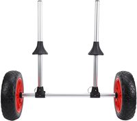 Chariot de transport pliable pour bateau et kayak, avec roues anti-crevaison pour le transport de bateaux sur sable, plage et lac