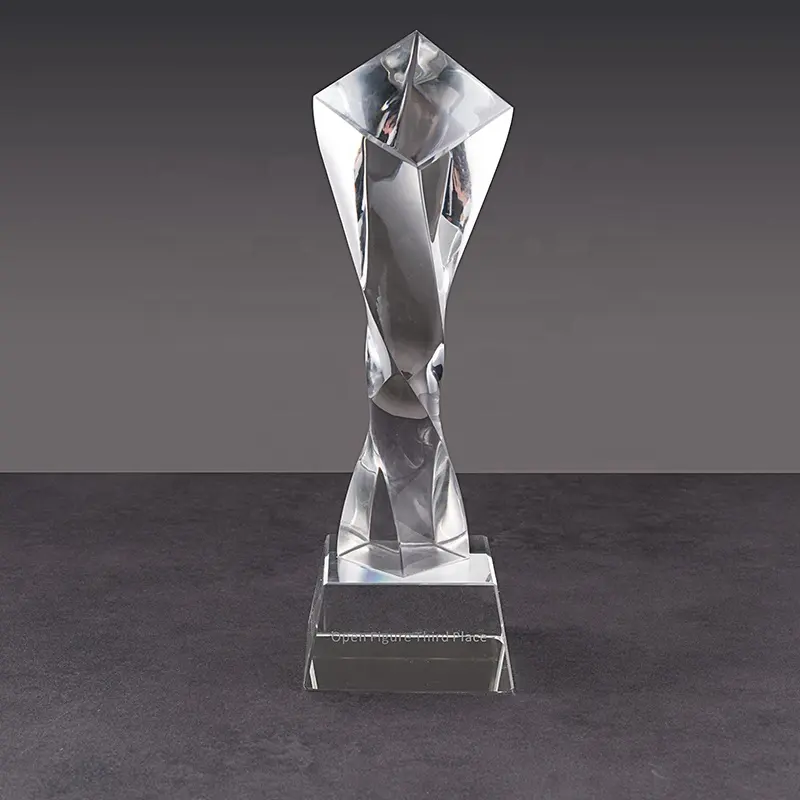 China Supplier Crystal Trophy Cup Custom Crystal Crafts Medal Awards Star Crystal Trophy For Sale