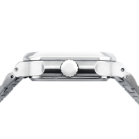Montre automatique carrée HANBORO en or rose pour homme, avec date, phases de lune, mécanique, cristal, 10 bars, bracelet en acier, montre de ville pour affaires