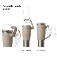 Gobelet isotherme HAERS 40 oz avec logo personnalisé, vente en gros, articles en vrac, fabrication OEM, tasse à café en acier inoxydable 32 oz, cadeaux promotionnels personnalisés