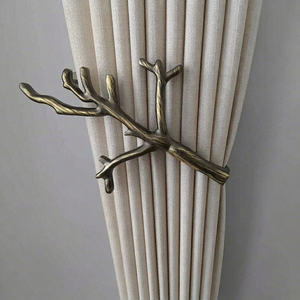 Antique Bronze Branch Curtain <b>Tieback</b> Rustic Style Decorative Window Hardware - Product Image 1