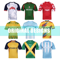 Maillots de football personnalisés de haute qualité pour équipes nationales, version fan, OEM ODM, tenue de football pour hommes, vêtements de sport respirants