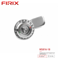 Loquet de compression en acier inoxydable FIRIX MS816-18 |   Loquet à came robuste, étanche, antivol, à clé, poli, pour usage médical