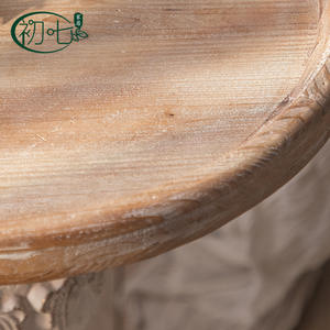 French Style Carved Solid Wood Round Coffee <b>Table</b> Vintage <b>Side</b> <b>Table</b> For Home Decor Wedding Decoration Handmade A2281 - Product Image 2