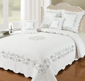 My Test Fashionable Embroidered Cotton Quilted Bedspread