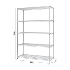 رف معدني تجاري ثقيل 5 طبقات NSF قابل للتعديل لتخزين مطبخ المطعم والرفوف - Product Image 5