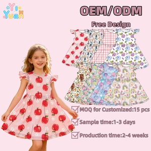Vestido de Verano con Mangas Abullonadas y Estampados Personalizados para Niñ<span class=keywords><strong>a</strong></span> de 2 <span class=keywords><strong>A</strong></span>ños, Vestidos Formales de Playa para Bebés y Niños - Product Image 1