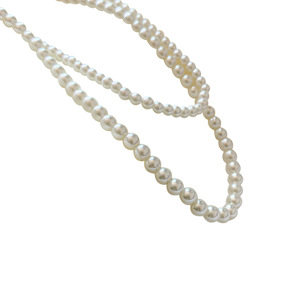Collar de perlas de imitación, gargantilla con cuentas redondas blancas para mujer, uso diario - Product Image 5