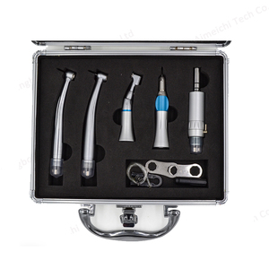 Kit de pièces à main basse vitesse coloré avec logo personnalisé + 2 turbines haute vitesse avec boîte en aluminium jeu de pièces à main pour étudiant bleu rouge violet - Product Image 3