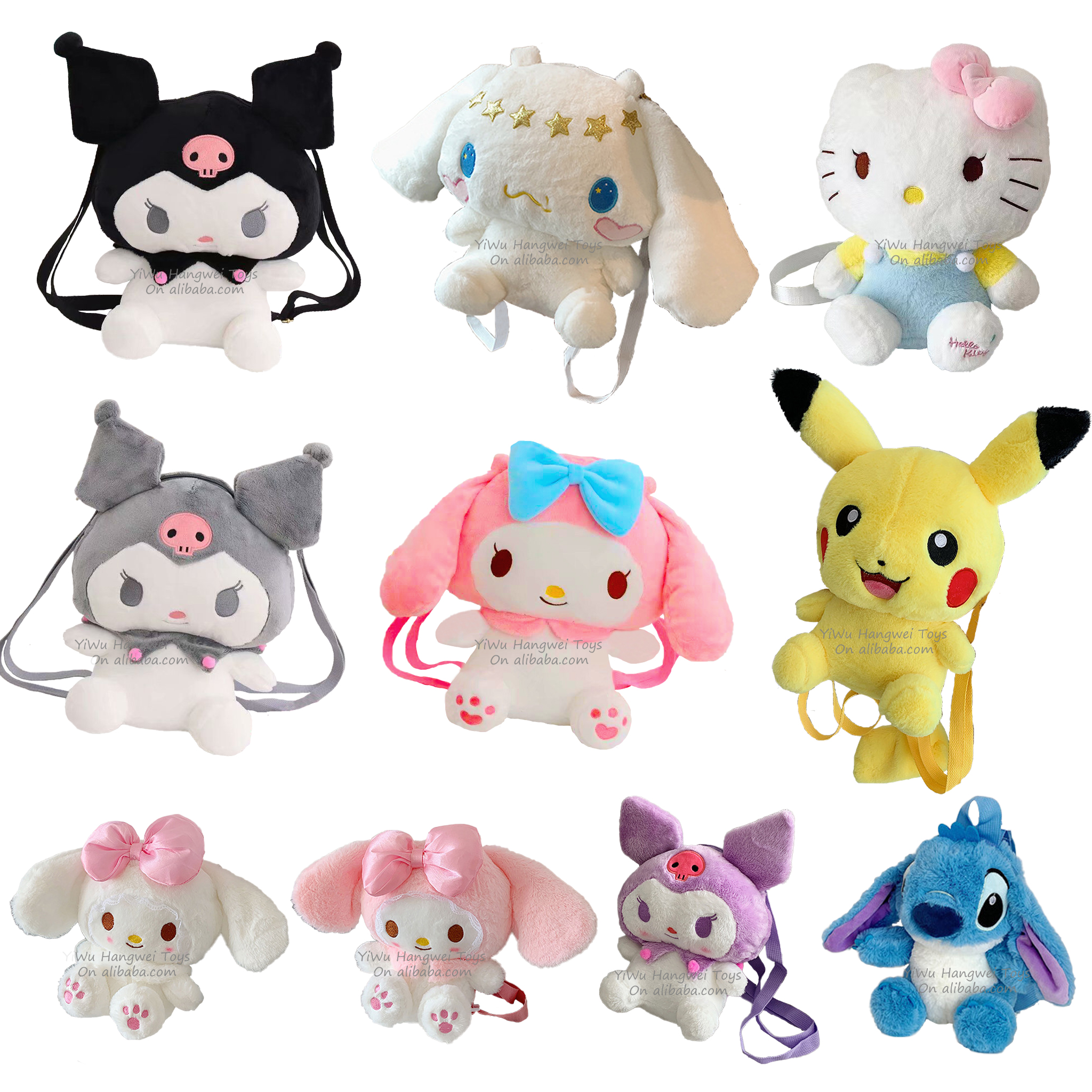 Hello Kitty My Melody And Kuromi Plush Kuromi My Melody Plush Toys