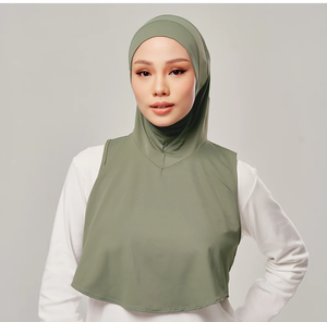 <span class=keywords><strong>Najwa</strong></span> Sports Flow est un hijab instantané avec gilet ample attaché hijab de sport musulman à séchage rapide - Product Image 1