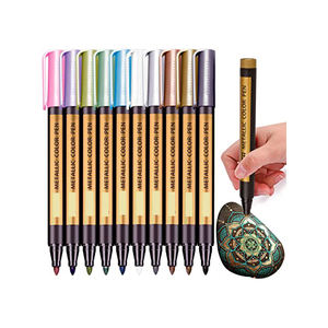 Marqueurs de peinture métalliques à pointe moyenne personnalisés, très demandés, pour la peinture artistique, marqueurs à paillettes - Product Image 3