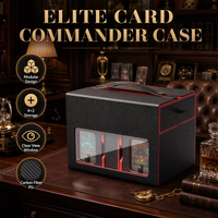 Étui de transport premium pour grandes cartes, 4 boîtes modulaires avec 2 plateaux à dés, en cuir PU imperméable, pour jeux de cartes à collectionner, cadeau