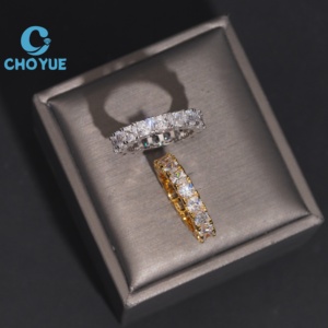 Hot Sale 925 Sterling <b>Silver</b> Moissanite <b>Rings</b> <b>Mens</b> Iced Out Moissanite HipHop Style Jewelry <b>Rings</b> Pass Diamond Test in Stock GRA - Product Image 5