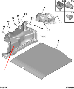 Parti Auto Compatibili con Peugeot <span class=keywords><strong>Citroen</strong></span>, Pannelli Laterali del Vano Bagagli e Pannelli Interni del Bagagliaio OE 8337JG - Product Image 2