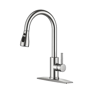 <strong>Single</strong> <strong>Handle</strong> High Arc Brushed Nickel <strong>Kitchen</strong> <strong>Faucet</strong> Stainless Steel Sink <strong>Faucets</strong> Pull <strong>Sprayer</strong> 1-3 Hole <strong>Kitchen</strong> <strong>Faucets</strong> - Product Image 1