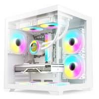 ATX PC Case Gaming Desktop Tower Computer Glass Panel High Quality Customize Logo PC Case support RGB Fan Light Strip