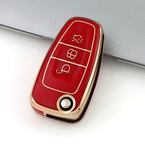 Protecteur de clé de voiture en TPU Gold Edge pour Flip Fusion <span class=keywords><strong>Ford</strong></span> Bronco F-150 F-450 F-550 Ranger <span class=keywords><strong>Porte</strong></span>-clés de voiture - Product Image 6
