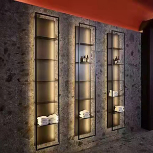Estantes Flotantes de Pared para Decoración del Hogar, Modernos, de 5 Niveles, de Aleación de Aluminio, con Luces LED, para Apartamentos y Hoteles, Duraderos - Product Image 1