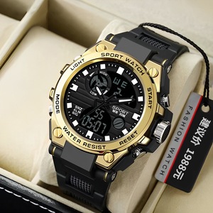 Moda masculina Relógio Analógico & Digital Desportivo com <span class=keywords><strong>Display</strong></span> LED 5ATM Relógio Despertador De Negócios De Luxo <span class=keywords><strong>LCD</strong></span> - Product Image 1