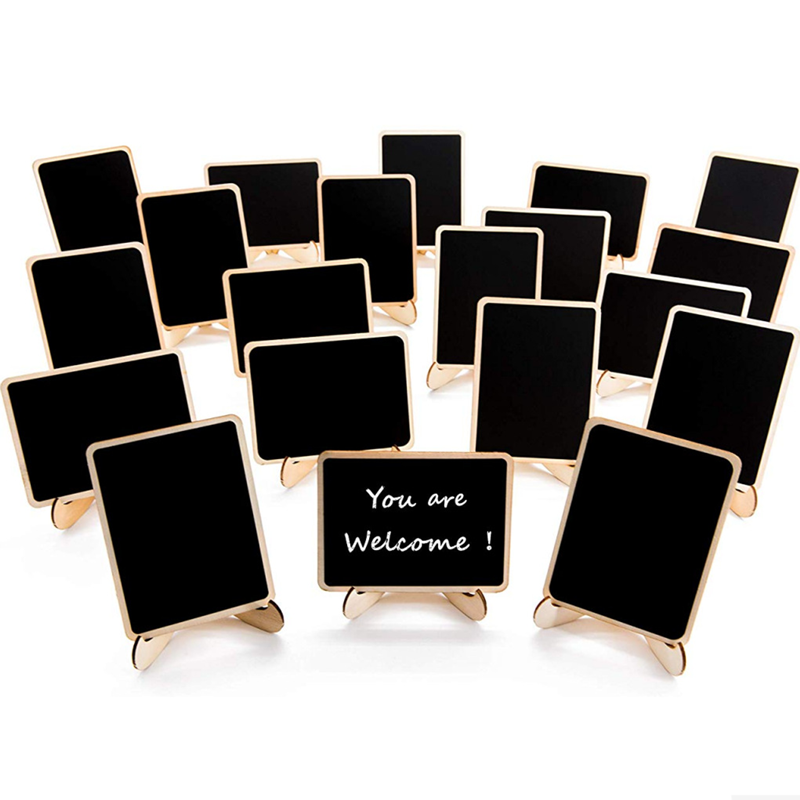 BECOL Mesa de mensagens para escritório doméstico, quadro com sinais de madeira para decoração, mini quadro negro artesanal