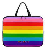 QTPOC Sac pour ordinateur portable Rainbow, étui fin pour ordinateur portable avec fermeture éclair de qualité supérieure, sac portable pour tablette, grande capacité