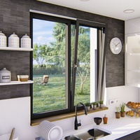 Ventanas Corredizas de Aleación de Aluminio Modernas a Precio de Fábrica, Rotura de Puente Térmico, Acero Inoxidable, Tamaños Personalizados para Proyectos de Balcones y Villas