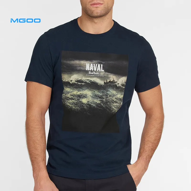 MGOO gelgit grafik t shirt özel tasarım dtg doğrudan giysi baskı slim fit tişörtlü