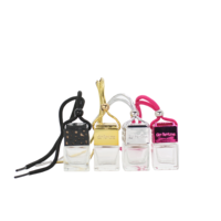 Diffuseur de parfum pour voiture en verre Aroma Garden, flacon suspendu carré pour homme, mini diffuseur parfumé assorti, cadeau 100ml, bouchon en liège