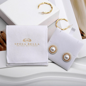 Recyclable Custom Logo Design High Quality Jewelry <b>Gift</b> Dust Pouch Packaging <b>Envelope</b> Any Size Microfiber Bag - Product Image 6