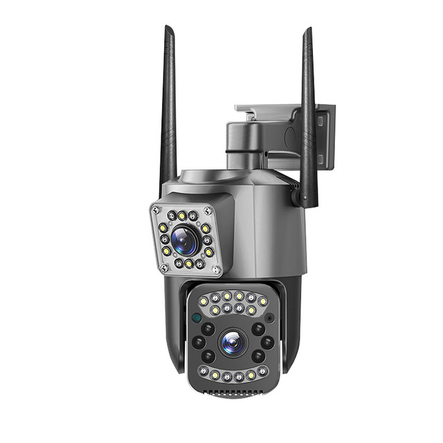 Home Wifi 4MP Dual Lens Security Ip Camera Sim Card Outdoor Waterproof CCTV Human Detection Bullet Ptz Network Camera