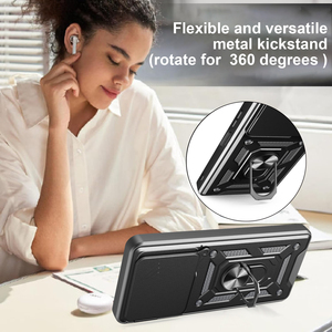 Funda Protectora Antigolpes con Lente Deslizante para Motorola <span class=keywords><strong>Moto</strong></span> EDGE 60 Fusion 40 50 40 30 20 E22 E20, con Anillo Magnético para Soporte de Coche - Product Image 3