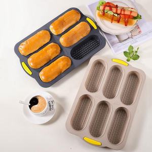 Molde de Silicona para Hornear y Cocinar, 6 Cavidades, Molde para Baguette, Molde para Hot Dogs, Molde para Pan de Silicona sin BPA - Product Image 1