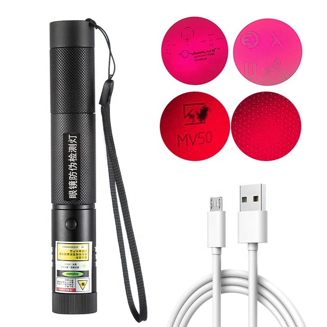 Usb Rechargeable Red Laser Marker Pen, Optical Lens Hidden Mark Detector Tool for Progressive Eyeglass Lenses