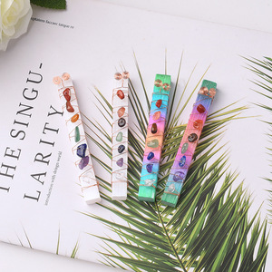 Natural Spiritual Healing Feng Shui 7 <strong>Chakra</strong> Beads Carved <strong>Engraved</strong> Wire Wrapped Raw <strong>Stone</strong> Selenite Stick Wand for Meditation - Product Image 3